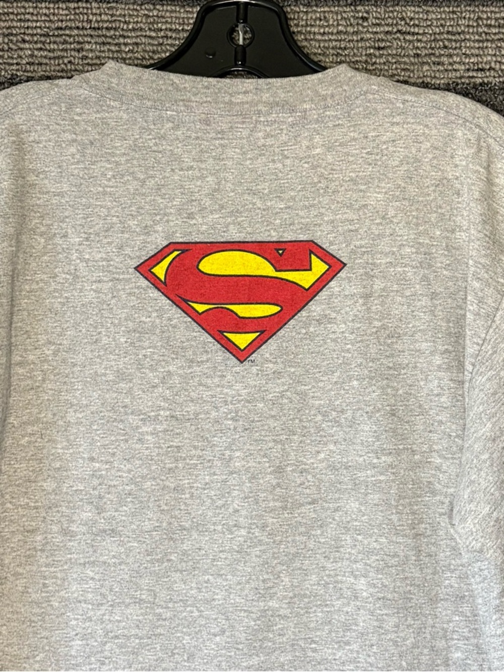 Vintage 90’s Superman Man of Steel SkI Wear Single Stitch Grey T-Shirt Men’s XL - Picture 8 of 8